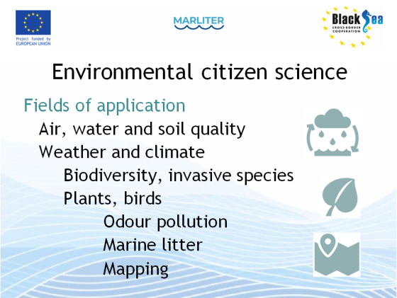 Application fields for citizen science